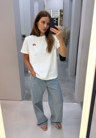 Футболка "круасан" молочная